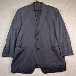 CANALI Blazer Jacket Mens 44R (58r) Blue Pinstripe Wool Suit Mitchells Italy